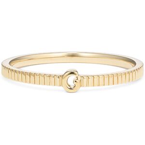 Shane Co. Letter G Fluted 14K Ring, Yellow Gold, 1.5 mm Yellow Gold