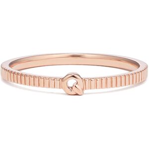 Shane Co. Letter Q Fluted 14K Ring, Rose Gold, 1.5 mm Rose Gold