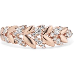 Shane Co. Laurel Diamond Ring, White, Rose Gold, 1.5 mm White
