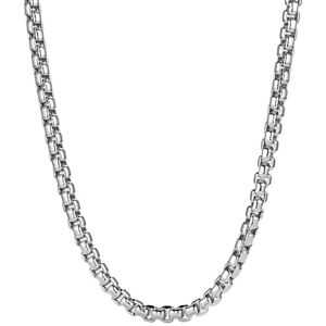 Shane Co. 20'' 14K Box Chain Necklace, White Gold, 20 - 24 White Gold
