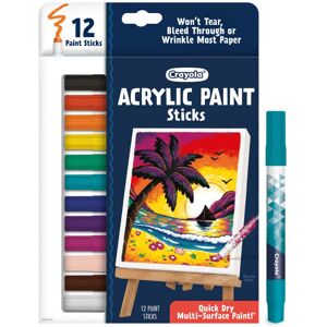 Crayola - Acrylic Paint Doodle Sticks Pack of 12 Crayola - Acrylic Paint Doodle Sticks Pack of 12