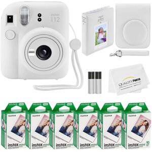 Fuji - Instax Mini 12 Instant Camera 60 Photo Prints Quality Photo Value Bundle Case Decoration Stickers Frames Photo Album - Clay White Fuji - Instax Mini 12 Instant Camera 60 Photo Prints Quality Photo Value Bundle Case Decoration Stickers Frames Photo Album - Clay White