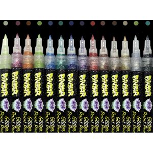 Pintar - Glitter Pens for Adults and Kids - Glitter Stylus Pens Fine Point - Extra Fine 0.7mm Tip Paint Pens - Pack of 14 Pintar - Glitter Pens for Adults and Kids - Glitter Stylus Pens Fine Point - Extra Fine 0.7mm Tip Paint Pens - Pack of 14