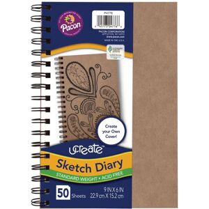 uCreate - Create Your Own Cover Sketch Diary, Natural Chip Cover, 9" x 6", 50 Sheets uCreate - Create Your Own Cover Sketch Diary, Natural Chip Cover, 9" x 6", 50 Sheets