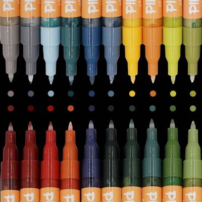 Pintar - Earth Tone Markers Extra Fine Tip - Colors for Earth Watercolor Paint Pens - Earth Paint Markers - Pack of 20, 0.7 mm Pintar - Earth Tone Markers Extra Fine Tip - Colors for Earth Watercolor Paint Pens - Earth Paint Markers - Pack of 20, 0.7 mm