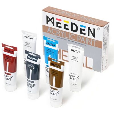 Meeden - 6-COLOR METALLIC ACRYLIC PAINT Meeden - 6-COLOR METALLIC ACRYLIC PAINT