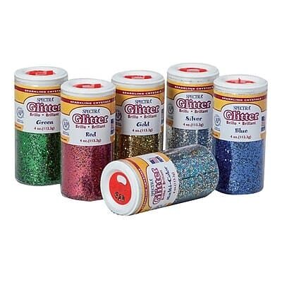 Spectra - Glitter, 6/Pack - Red, Green, Blue, Multi-Color, Gold, Silver Spectra - Glitter, 6/Pack - Red, Green, Blue, Multi-Color, Gold, Silver