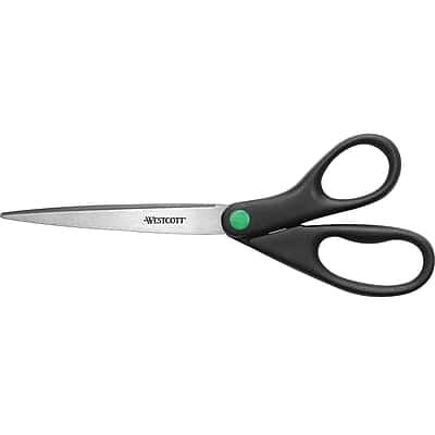 Westcott - KleenEarth 9" Stainless Steel Standard Scissors, Pointed Tip - Black Westcott - KleenEarth 9" Stainless Steel Standard Scissors, Pointed Tip - Black