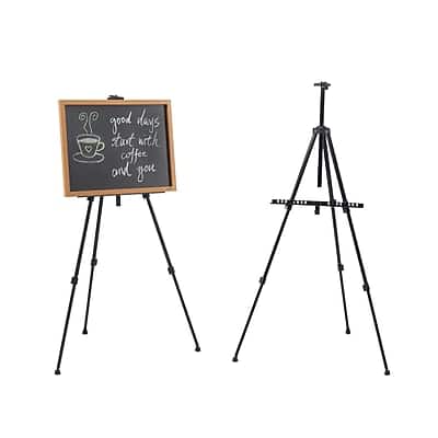 Staples - Tripod Display Easel, 63" Aluminum - Black Staples - Tripod Display Easel, 63" Aluminum - Black