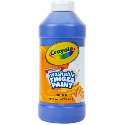 Crayola - Washable Finger Paint Blue 16 oz Crayola - Washable Finger Paint Blue 16 oz