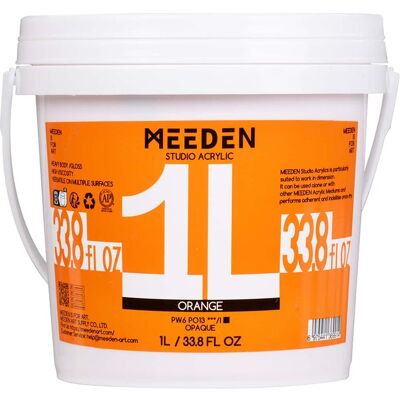 Meeden - ORANGE ACRYLIC PAINT:1L /33.8 OZ Meeden - ORANGE ACRYLIC PAINT:1L /33.8 OZ