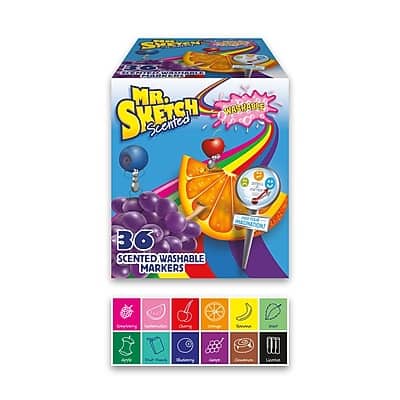 Mr. Sketch - Scented Washable Markers, Chisel Tip, 36 Count - Assorted Colors Mr. Sketch - Scented Washable Markers, Chisel Tip, 36 Count - Assorted Colors