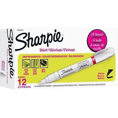 Sharpie - Tank Paint Marker, Medium Tip, 12/Pack - White Sharpie - Tank Paint Marker, Medium Tip, 12/Pack - White