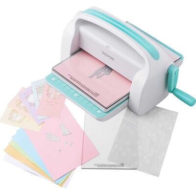 VEVOR - Manual Die Cutting & Embossing Machine, Portable Cut Machines, 9 inch Opening Scrapbooking Machine Full Kit Included - White,Green VEVOR - Manual Die Cutting & Embossing Machine, Portable Cut Machines, 9 inch Opening Scrapbooking Machine Full Kit Included - White,Green