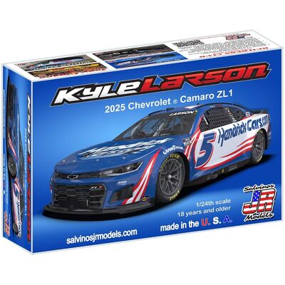 Salvinos JR Models - Kyle Larson 2025 #5 HendrickCars.com 1:24 Chevrolet Camaro ZL1 Model Car Kit - Multicolor Salvinos JR Models - Kyle Larson 2025 #5 HendrickCars.com 1:24 Chevrolet Camaro ZL1 Model Car Kit - Multicolor