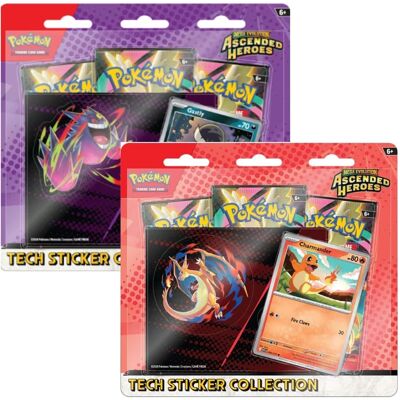 Pokémon - Pokemon ME2.5 Ascended Heroes Tech Sticker Collections Charmander and Gastly (One of Each) Pokémon - Pokemon ME2.5 Ascended Heroes Tech Sticker Collections Charmander and Gastly (One of Each)