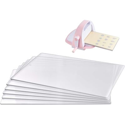 Cutting Plates,6 Pcs, 12.13 x 8.5 x 0.12 in,Clear Polycarbonate Material, Die Cut Pads Compatible with VEVOR Die Cutting - Transparent Cutting Plates,6 Pcs, 12.13 x 8.5 x 0.12 in,Clear Polycarbonate Material, Die Cut Pads Compatible with VEVOR Die Cutting - Transparent