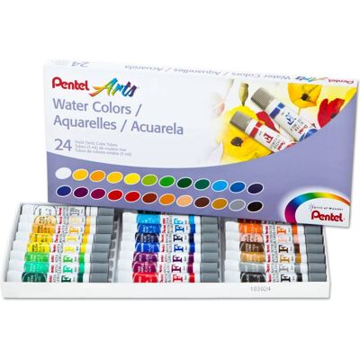 Pentel - Water Colors Set of 24 Tubes Pentel - Water Colors Set of 24 Tubes