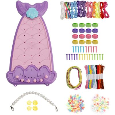 Topteng - Bracelet Making Kit for Kids - Create 8 Bracelets, Complete DIY Craft Set, Pink, Perfect Gift - Purple Topteng - Bracelet Making Kit for Kids - Create 8 Bracelets, Complete DIY Craft Set, Pink, Perfect Gift - Purple