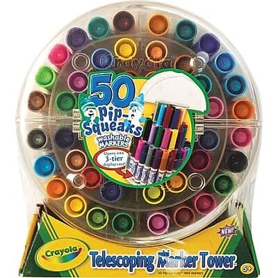 Crayola - Pip-Squeaks Markers, Telescoping Marker Tower, 50/Count Crayola - Pip-Squeaks Markers, Telescoping Marker Tower, 50/Count