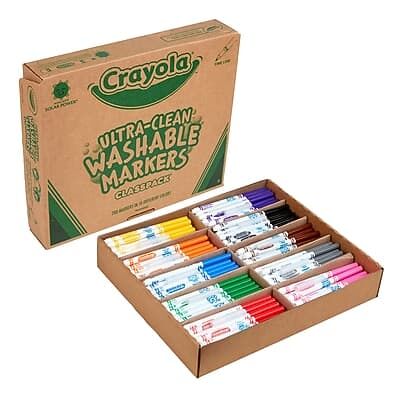 Crayola - Classpack Washable Kids' Markers, Fine, 200/Carton - Assorted Colors Crayola - Classpack Washable Kids' Markers, Fine, 200/Carton - Assorted Colors
