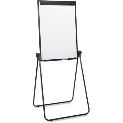 Lorell - 2sided DryErase Easel with FlipChart Clip 36" x 24" Melamine Surface Black Steel Frame Lorell - 2sided DryErase Easel with FlipChart Clip 36" x 24" Melamine Surface Black Steel Frame