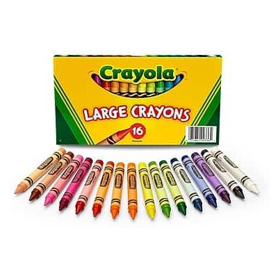 Crayola - Large Crayons, , 16 Per Box - Assorted Colors Crayola - Large Crayons, , 16 Per Box - Assorted Colors