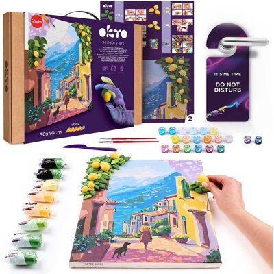 OKTO - 3D Paint by Number Canvas Kit Lemon Weekend, 11.8" x 15.7" OKTO - 3D Paint by Number Canvas Kit Lemon Weekend, 11.8" x 15.7"
