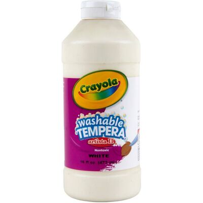 Crayola - Artista II Washable Liquid Tempera Paint White 16 oz. Crayola - Artista II Washable Liquid Tempera Paint White 16 oz.