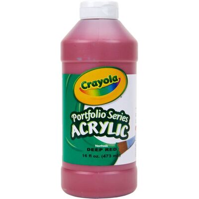 Crayola - Portfolio Series Acrylic Paint 16 oz. Deep Red Crayola - Portfolio Series Acrylic Paint 16 oz. Deep Red