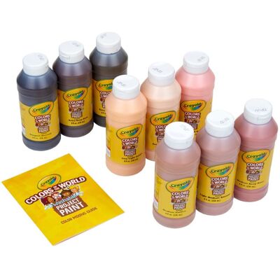 Crayola - Colors of the World Spill Proof Washable Project Paints Set of 9 Crayola - Colors of the World Spill Proof Washable Project Paints Set of 9