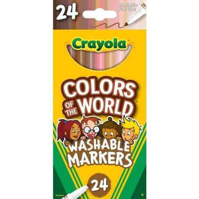 Crayola - Colors of the World Fine Line Markers 24 Colors - Assorted Crayola - Colors of the World Fine Line Markers 24 Colors - Assorted