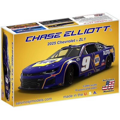 Salvinos JR Models - Chase Elliott 2025 #9 NAPA 1:24 Chevrolet Camaro ZL1 Model Car Kit - Multicolor Salvinos JR Models - Chase Elliott 2025 #9 NAPA 1:24 Chevrolet Camaro ZL1 Model Car Kit - Multicolor