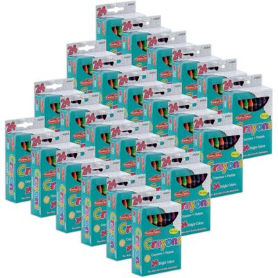 Charles Leonard - Crayons, Assorted Colors, 24 Per Box, 24 Boxes Charles Leonard - Crayons, Assorted Colors, 24 Per Box, 24 Boxes