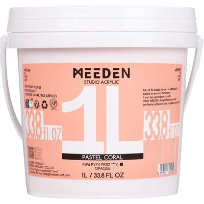 Meeden - PASTEL CORAL ACRYLIC PAINT Meeden - PASTEL CORAL ACRYLIC PAINT