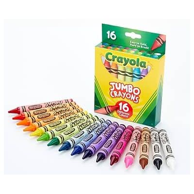 Crayola - Jumbo Crayons, 16/Pack - Assorted Colors Crayola - Jumbo Crayons, 16/Pack - Assorted Colors
