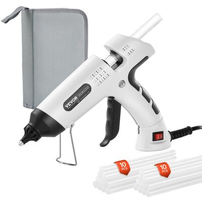 VEVOR - Hot Glue Gun, 60/100W Dual Power, Mini Hot Glue Gun with 20 Premium Glue Sticks and Oxford Cloth Bag - White VEVOR - Hot Glue Gun, 60/100W Dual Power, Mini Hot Glue Gun with 20 Premium Glue Sticks and Oxford Cloth Bag - White