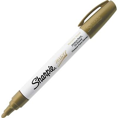 Sharpie - Oil-Based Paint Marker, Medium Tip - Gold Metallic Sharpie - Oil-Based Paint Marker, Medium Tip - Gold Metallic