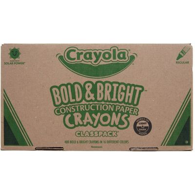 Crayola - Construction Paper™ Crayon Classpack®, Regular Size, 16 Colors, 400 Count Crayola - Construction Paper™ Crayon Classpack®, Regular Size, 16 Colors, 400 Count