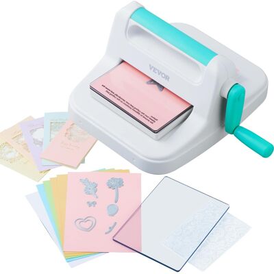 VEVOR - Manual Die Cutting & Embossing Machine, Portable Cut Machines, 6 inch Opening Scrapbooking Machine Full Kit Included - White,Green VEVOR - Manual Die Cutting & Embossing Machine, Portable Cut Machines, 6 inch Opening Scrapbooking Machine Full Kit Included - White,Green
