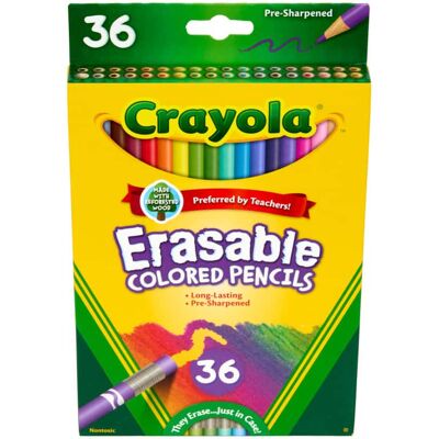 Crayola - Erasable Colored Pencils 36 Count Crayola - Erasable Colored Pencils 36 Count