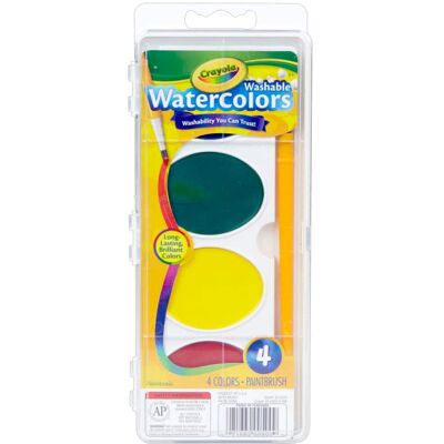 Crayola - Jumbo Washable Watercolor Set 4 Colors Crayola - Jumbo Washable Watercolor Set 4 Colors