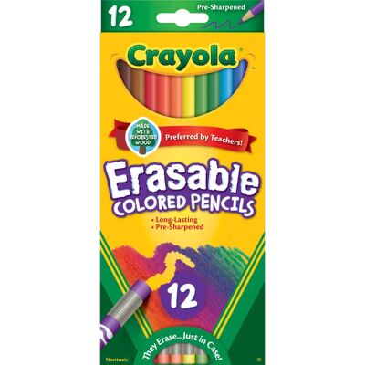 Crayola - Erasable Colored Pencils 12 Count Crayola - Erasable Colored Pencils 12 Count