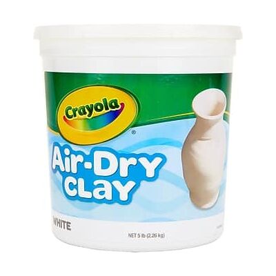Crayola - Air-Dry Clay Bucket, 5 lbs - White Crayola - Air-Dry Clay Bucket, 5 lbs - White