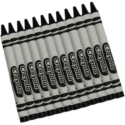 Crayola - Single Color Bulk Crayons, Regular Size, Black, 12 Count Crayola - Single Color Bulk Crayons, Regular Size, Black, 12 Count