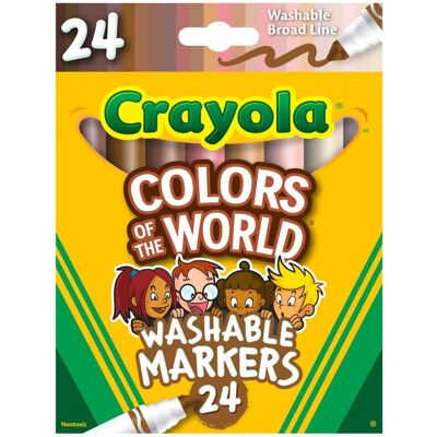 Crayola - Colors of the World Markers 24 Colors - Assorted Crayola - Colors of the World Markers 24 Colors - Assorted