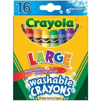 Crayola - Crayons Large Washable, Set - 16 Crayola - Crayons Large Washable, Set - 16