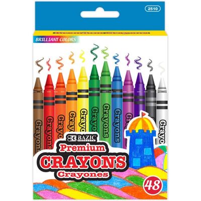 BAZIC Products - Premium Crayons, 48 Count BAZIC Products - Premium Crayons, 48 Count