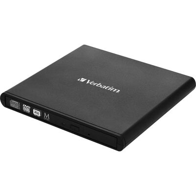 Verbatim - Slimline Double-Layer 8x External USB DVD±RW/CD-RW Drive - Black Verbatim - Slimline Double-Layer 8x External USB DVD±RW/CD-RW Drive - Black
