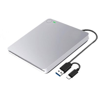 Topteng - 6X Slot-In External Blu-ray Burner - USB 3.0 BD/DVD/CD RW Writer, True Blu-ray Support, Plug & Play for PC & Mac - Silver Topteng - 6X Slot-In External Blu-ray Burner - USB 3.0 BD/DVD/CD RW Writer, True Blu-ray Support, Plug & Play for PC & Mac - Silver